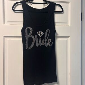 Black Bride Tank Top